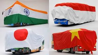 Thumbnail: Buses from Every Asian Country |India, Japan, Vietnam, Korea,  China, Indonesia | Vehicle Name