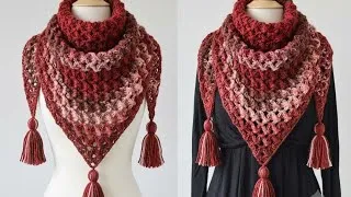 Thumbnail: How to Crochet Quick Easy Women Shawl Pattern tutorial For Beginners#crochet#knitting#diy shawl
