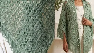 Thumbnail: How to Crochet Quick Easy Women Shawl Pattern tutorial For Beginners#crochet#knitting#diy shawl