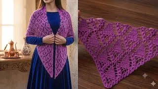 Thumbnail: How to Crochet Quick Easy Women Shawl Pattern tutorial For Beginners#crochet#knitting#diy shawl