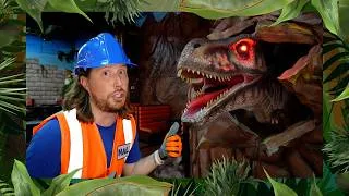 Thumbnail: 🦖 Awesome Dinosaur Songs for Kids! | Handyman Hal Learns About T-Rex, Triceratops & More! 🎵