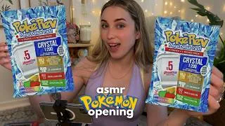 Thumbnail: ASMR Opening Pokemon Mystery Packs! (PokeRev crystal packs)