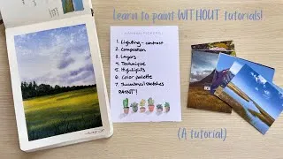 Thumbnail: Learn to paint your own paintings WITHOUT tutorials (a tutorial) | real-time watercolor lesson 