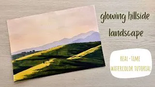 Thumbnail: Make watercolor paintings that GLOW with this technique! | real time watercolor landscape tutorial