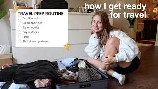 Thumbnail: TRAVEL PREP ROUTINE: packing, cleaning, restocks, apartment shutdown & how I get ready for a trip ✈️