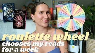 Thumbnail: roulette wheel chooses my reads for a week 🎲✨ (dark academia, thriller, & Victorian mystery)
