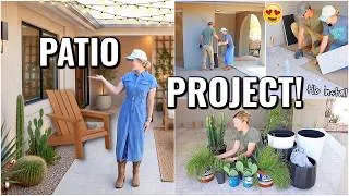 Thumbnail: PATIO MAKEOVER PROGRESS!!😍 OUTDOOR DECORATING & PROJECT IDEAS | PATIO PROJECT Part 2