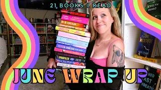 Thumbnail: ✨ I READ 21 BOOKS THIS MONTH! | June 2026 Reading Wrap Up! ✨