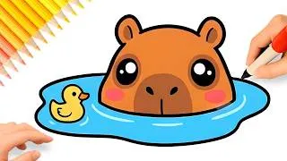 Thumbnail: HOW TO DRAW A CUTE CAPYBARA 🌊