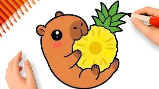 Thumbnail: HOW TO DRAW A CUTE CAPYBARA EASY 🍍