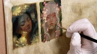 Thumbnail: My first time oil painting in 5 months!!🎨