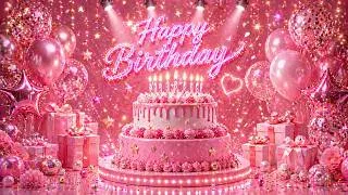 Thumbnail: 🎂 HAPPY BIRTHDAY! 💖 A Dreamy Pink Cake + Magical Countdown 🎉✨