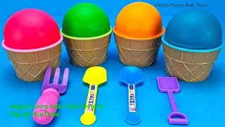 Thumbnail: Learn counting and Learn Colors with Play Doh Ice Cream cups | Surprise Toys Ooshies