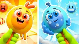 Thumbnail: ☕🍫Hot Chocolate or Cold Ice Cream! 🍦❄️ Happy Habits Hub Funny Stories