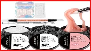 Thumbnail: LOUINSTIC Solid Builder Gel Nail Kit - Acrylic Nail Kit Non Stick Builder Gel For Nails Nude White