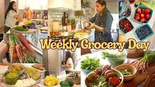 Thumbnail: Back to Routine After the Holidays | Weekly Grocery | Vegetarian Lunch Thali | Garden Harvesting