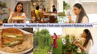 Thumbnail: Summer Homemaking | Vegetable Garden, Cafe Style Sandwich I Delicious Lunch  I Jewelry Organization