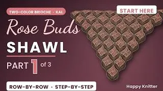 Thumbnail: Rose Buds Shawl KAL Part 1 | From Cast-On to Row 52 Together