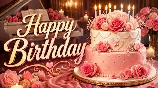 Thumbnail: Happy Birthday Piano Sweet | Soft Romantic Happy Birthday Music ✨ Gentle Candlelight Birthday Video