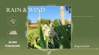 Thumbnail: 4K 50 MIN Pomodoro Timer | Study & Work Focus 🌧️ Rain & Wind | Breathing Exercise