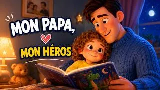 Thumbnail: MON PAPA, MON HÉROS | Chanson pour la Fête des Pères | Chanson pour Enfants @HappyTunesTime
