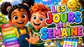 Thumbnail: LES JOURS DE LA SEMAINE | Chanson educative pour enfants ( Lundi a Dimanche) @HappyTunesTime