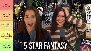 Thumbnail: tier ranking ALL the fantasy books we've ever given 5 stars 👀🌟