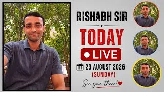 Thumbnail: 23 August.. Rishabh Singh Sambyal Sir is LIVE today credit @silent_bootss 