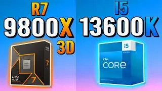 Thumbnail: R7 9800X3D vs i5 13600K  -  Not a Big Difference?!