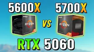 Thumbnail: RTX 5060 - R5 5600X vs R7 5700X  -  Which To Buy?!