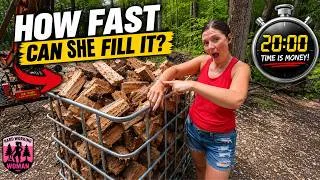 Thumbnail: How FAST Can a Commercial Log Splitter Fill an IBC Tote?