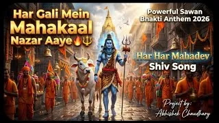 Thumbnail: Har Gali Mein Mahakaal Nazar Aaye 🔥| Powerful Sawan Bhakti Anthem 2026 | Har Har Mahadev | Shiv Song