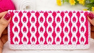 Thumbnail: 🧶Beautiful two Color Knitting Pattern | सिर्फ 2 रंगों से खूबसूरत डिज़ाइन #new #knitting #diy 
