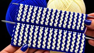 Thumbnail: 🧶Beautiful Knitting Pattern design | सिर्फ 2 रंगों से खूबसूरत डिज़ाइन #new #knitting #diy 