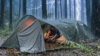 Thumbnail: HEAVY RAIN, LIGHTNING AND FLOOD WHILE SOLO CAMPING‼️