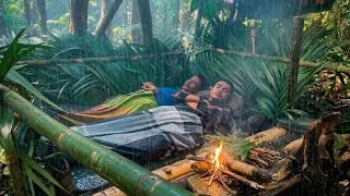 Thumbnail: Bushcraft Survival in Heavy Rain || Building Natural Shelter in Deep Jungle