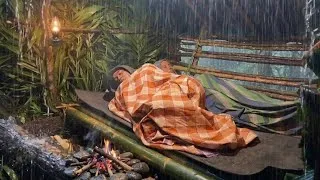 Thumbnail: Bushcraft in Heavy Rain with Thunderstorm with Grandpa