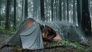 Thumbnail: LONG HEAVY RAIN‼️Extreme Solo Tent Camping Experience‼️