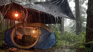 Thumbnail: THUNDERSTORM CAMPING‼️Solo Camping in Heavy Rain with Thunderstorm‼️