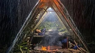 Thumbnail: BUSHCRAFT IN VERY LONG HEAVY RAIN WITH THUNDERSTORM
