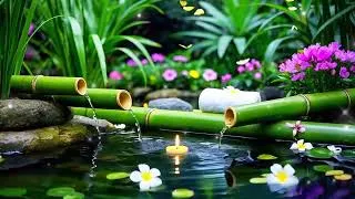 Thumbnail: Relaxing Meditation Music + Bamboo Water Fountain 🌿 Calming Piano Music for Healing & Stress Relief