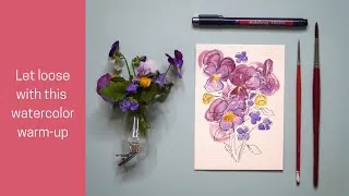 Thumbnail: Ultra relaxing pansy flower painting tutorial: EASY & PRETTY all the way!