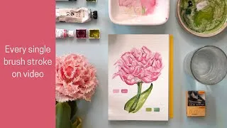 Thumbnail: Fringed tulip painting: the ultimate watercolor layering tutorial!