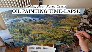 Thumbnail: Oil Painting Time-Lapse | Golden Hour, Paros, Greece