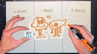 Thumbnail: We Drew Cartoons in 10 Seconds, 1 Minute, and 10 Minutes @Nicholasmorain