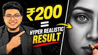 Thumbnail: Sirf ₹200 Me Banao Hyper Realistic Drawing? 🤯 Ye Possible Hai!