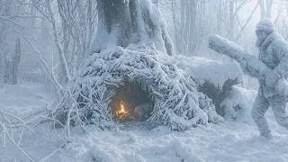 Thumbnail: Surviving the SNOWSTORM by building a Bushcraft Shelter | Extreme Winter Survival