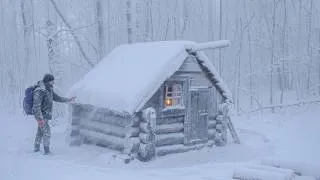 Thumbnail: Hiding in a Ruined Log House Deep in the Wilderness | The Worst SNOWSTORM in History