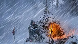 Thumbnail: Surviving The Most Violent SNOWSTORM Ever With My Dog | Off-Grid Winter Survival The.