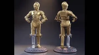 Thumbnail: C-3PO Star Wars STL File for 3D Printing | Link in discription
